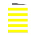 Horizontal Stripes - White and Yellow Mini Greeting Cards (Pkg of 8)