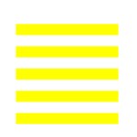 Horizontal Stripes - White and Yellow Greeting Card 4.5  x 6 