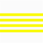 Horizontal Stripes - White and Yellow 4  x 8  Photo Cards
