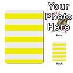 Horizontal Stripes - White and Yellow Multi-purpose Cards (Rectangle)