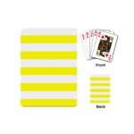 Horizontal Stripes - White and Yellow Playing Cards (Mini)