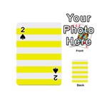Horizontal Stripes - White and Yellow Playing Cards 54 (Mini)