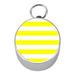 Horizontal Stripes - White and Yellow Silver Compass (Mini)