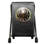 Forest - Pa Grand Canyon ~Leo Harris St Park by Ave Hurley - Pen Holder Desk Clock