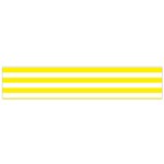 Horizontal Stripes - White and Canary Yellow Flano Scarf (Small)