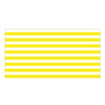 Horizontal Stripes - White and Canary Yellow Satin Shawl