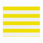 Horizontal Stripes - White and Canary Yellow Small Glasses Cloth