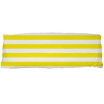 Horizontal Stripes - White and Canary Yellow Body Pillow Case Dakimakura (Two Sides)