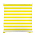 Horizontal Stripes - White and Canary Yellow Standard Cushion Case (Two Sides)