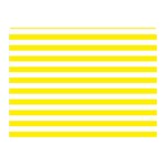 Horizontal Stripes - White and Canary Yellow Double Sided Flano Blanket (Mini)