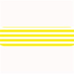 Horizontal Stripes - White and Canary Yellow Medium Bar Mat