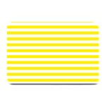Horizontal Stripes - White and Canary Yellow Plate Mat