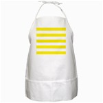 Horizontal Stripes - White and Canary Yellow BBQ Apron