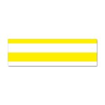 Horizontal Stripes - White and Canary Yellow Sticker Bumper (10 pack)