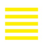 Horizontal Stripes - White and Canary Yellow Greeting Card 4.5  x 6 