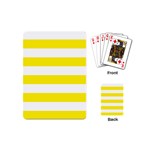 Horizontal Stripes - White and Canary Yellow Playing Cards (Mini)