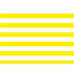 Horizontal Stripes - White and Canary Yellow Birthday Cake 3D Greeting Card (7x5)