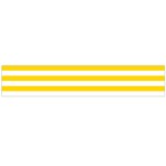 Horizontal Stripes - White and Gold Yellow Flano Scarf (Large)