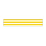 Horizontal Stripes - White and Gold Yellow Flano Scarf (Mini)