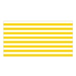 Horizontal Stripes - White and Gold Yellow Satin Shawl