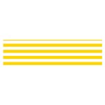 Horizontal Stripes - White and Gold Yellow Satin Scarf (Oblong)