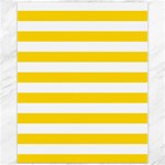 Horizontal Stripes - White and Gold Yellow Canvas 11  x 14 