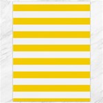 Horizontal Stripes - White and Gold Yellow Canvas 12  x 16 