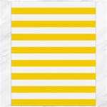 Horizontal Stripes - White and Gold Yellow Canvas 16  x 20 