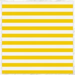 Horizontal Stripes - White and Gold Yellow Canvas 20  x 20 