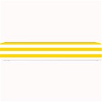 Horizontal Stripes - White and Gold Yellow Small Bar Mat