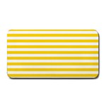 Horizontal Stripes - White and Gold Yellow Medium Bar Mat