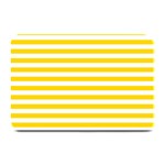 Horizontal Stripes - White and Gold Yellow Plate Mat