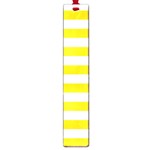 Horizontal Stripes - White and Gold Yellow Large Book Mark