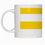 Horizontal Stripes - White and Gold Yellow White Mug