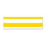 Horizontal Stripes - White and Gold Yellow Sticker Bumper (100 pack)
