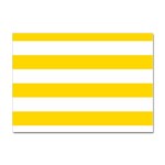 Horizontal Stripes - White and Gold Yellow Sticker A4 (100 pack)