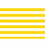 Horizontal Stripes - White and Gold Yellow Birthday Cake 3D Greeting Card (7x5)