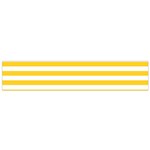 Horizontal Stripes - White and Banana Yellow Flano Scarf (Small)