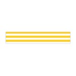 Horizontal Stripes - White and Banana Yellow Flano Scarf (Mini)