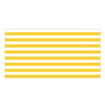 Horizontal Stripes - White and Banana Yellow Satin Shawl