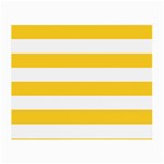 Horizontal Stripes - White and Banana Yellow Small Glasses Cloth (2 Sides)