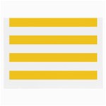 Horizontal Stripes - White and Banana Yellow Large Glasses Cloth