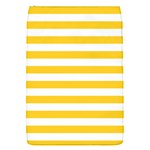 Horizontal Stripes - White and Banana Yellow Removable Flap Cover (S)