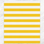 Horizontal Stripes - White and Banana Yellow Canvas 8  x 10 