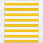 Horizontal Stripes - White and Banana Yellow Canvas 11  x 14 