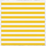 Horizontal Stripes - White and Banana Yellow Canvas 12  x 12 