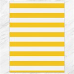 Horizontal Stripes - White and Banana Yellow Canvas 18  x 24 