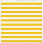 Horizontal Stripes - White and Banana Yellow Canvas 20  x 20 