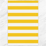 Horizontal Stripes - White and Banana Yellow Canvas 20  x 30 