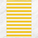 Horizontal Stripes - White and Banana Yellow Canvas 24  x 36 
